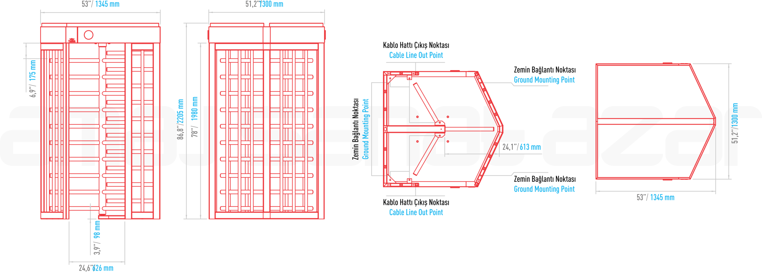 گیت کنترل تردد تمام گردان LTF413D گیت کنترل تردد تمام گردان LTF413D