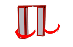 درب اتوماتیک شیشه ای فولدینگ